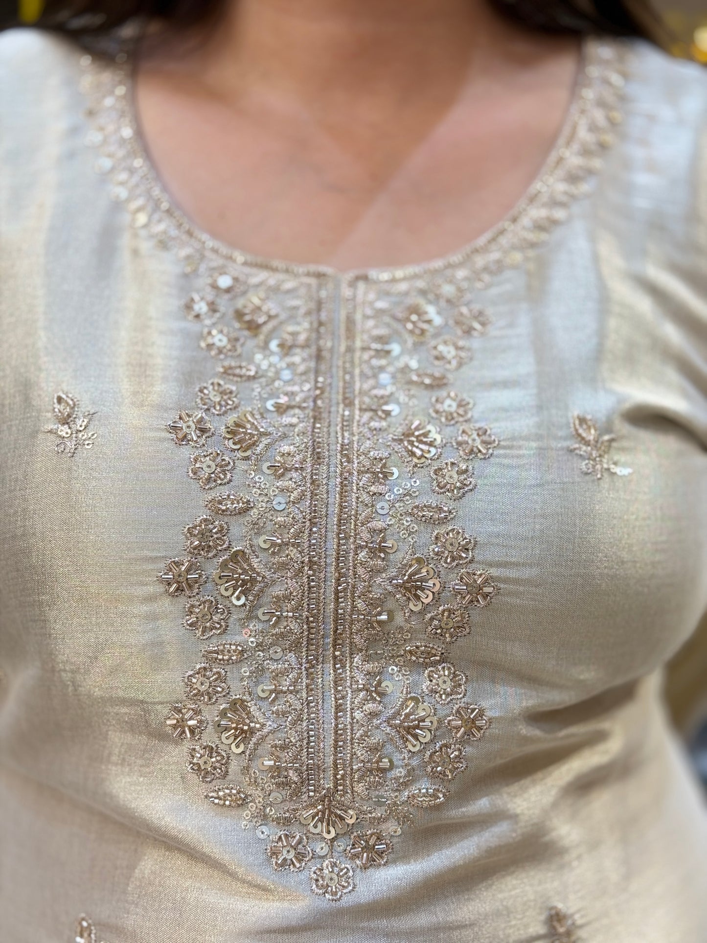 DUAL RUSSIAN SILK ARTICLE WITH FULLY HAND WORK