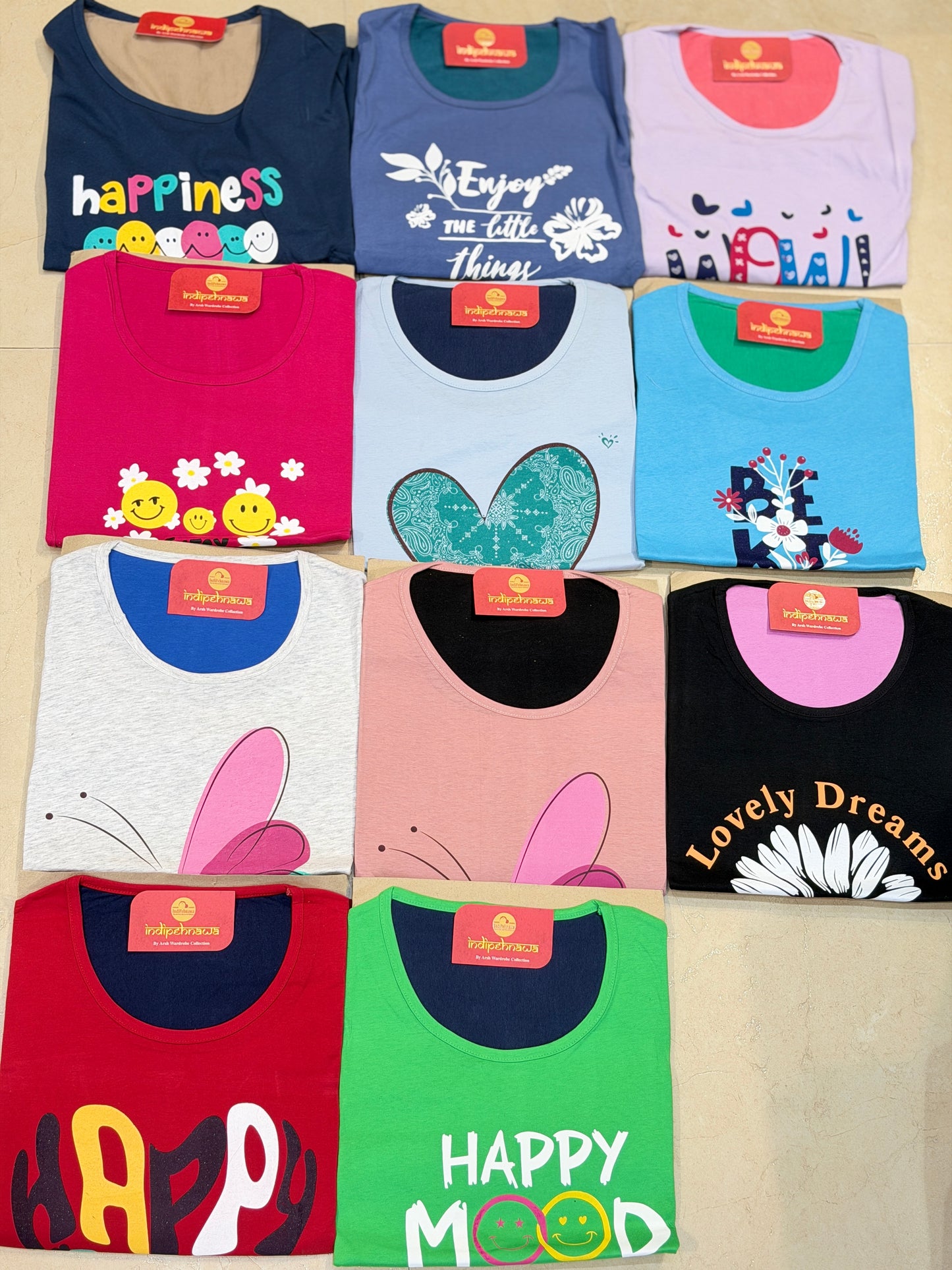 PURE COTTON SUMMER T-SHIRT(SET OF 10)