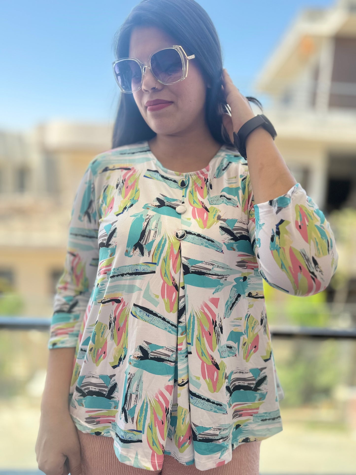 Abstract Print Top