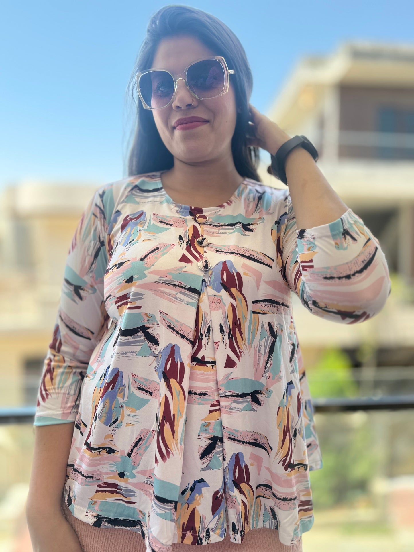 Abstract Print Top