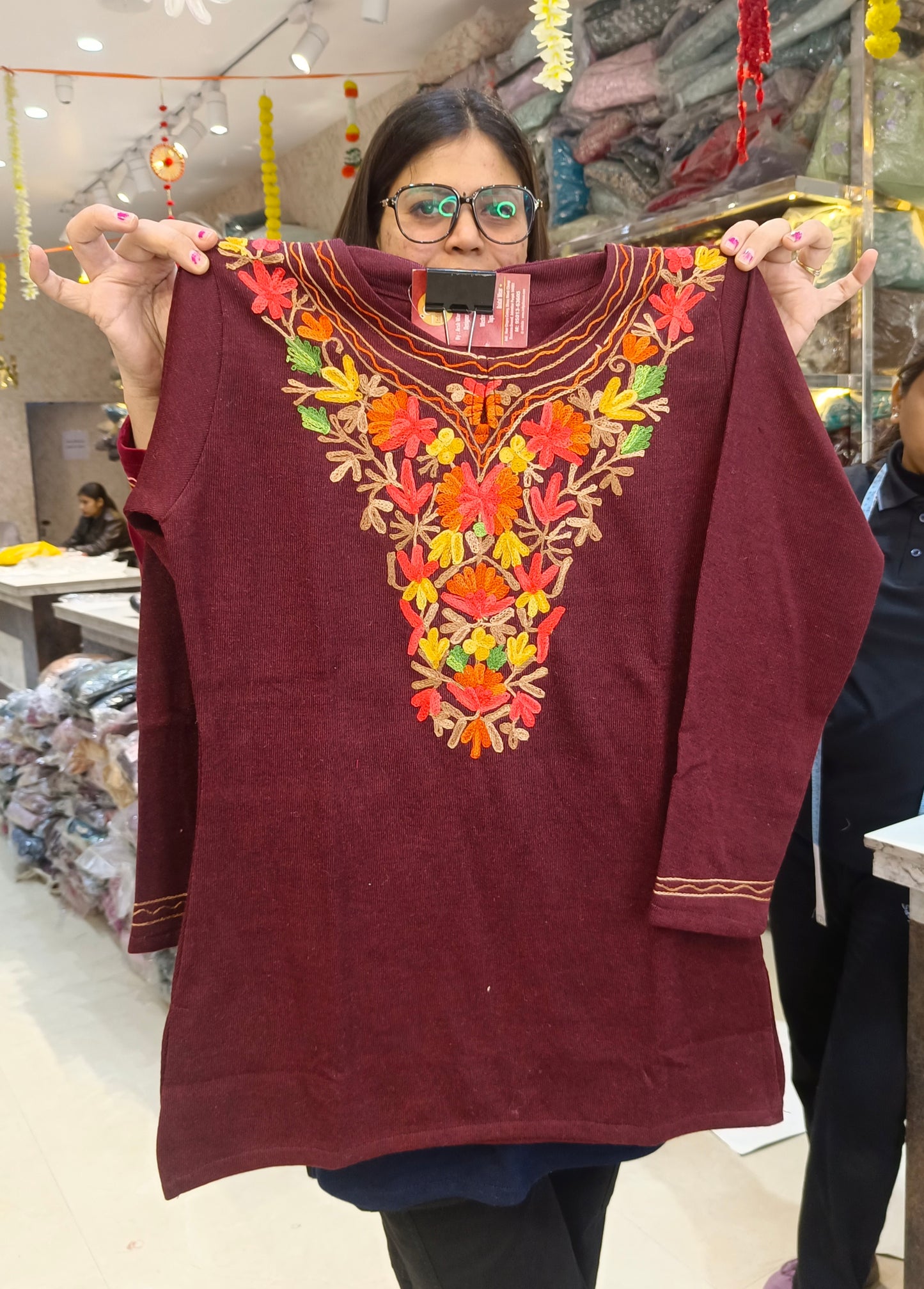 PREMIUM WOOL THREAD WORK KURTI