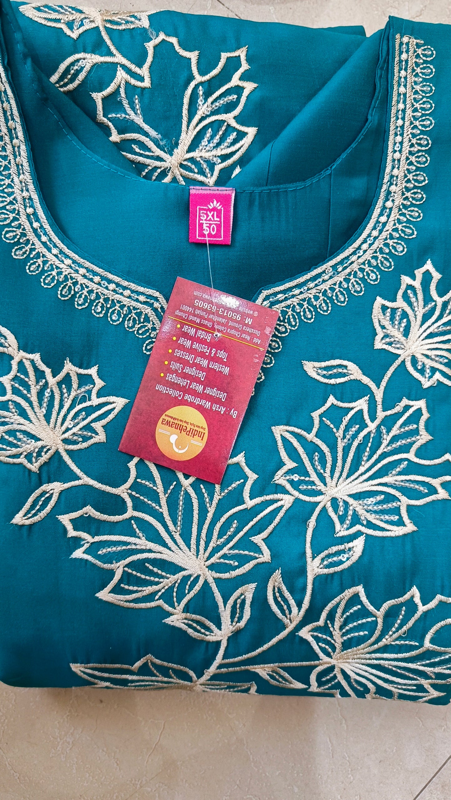 French Knot Cotton Suit With Work