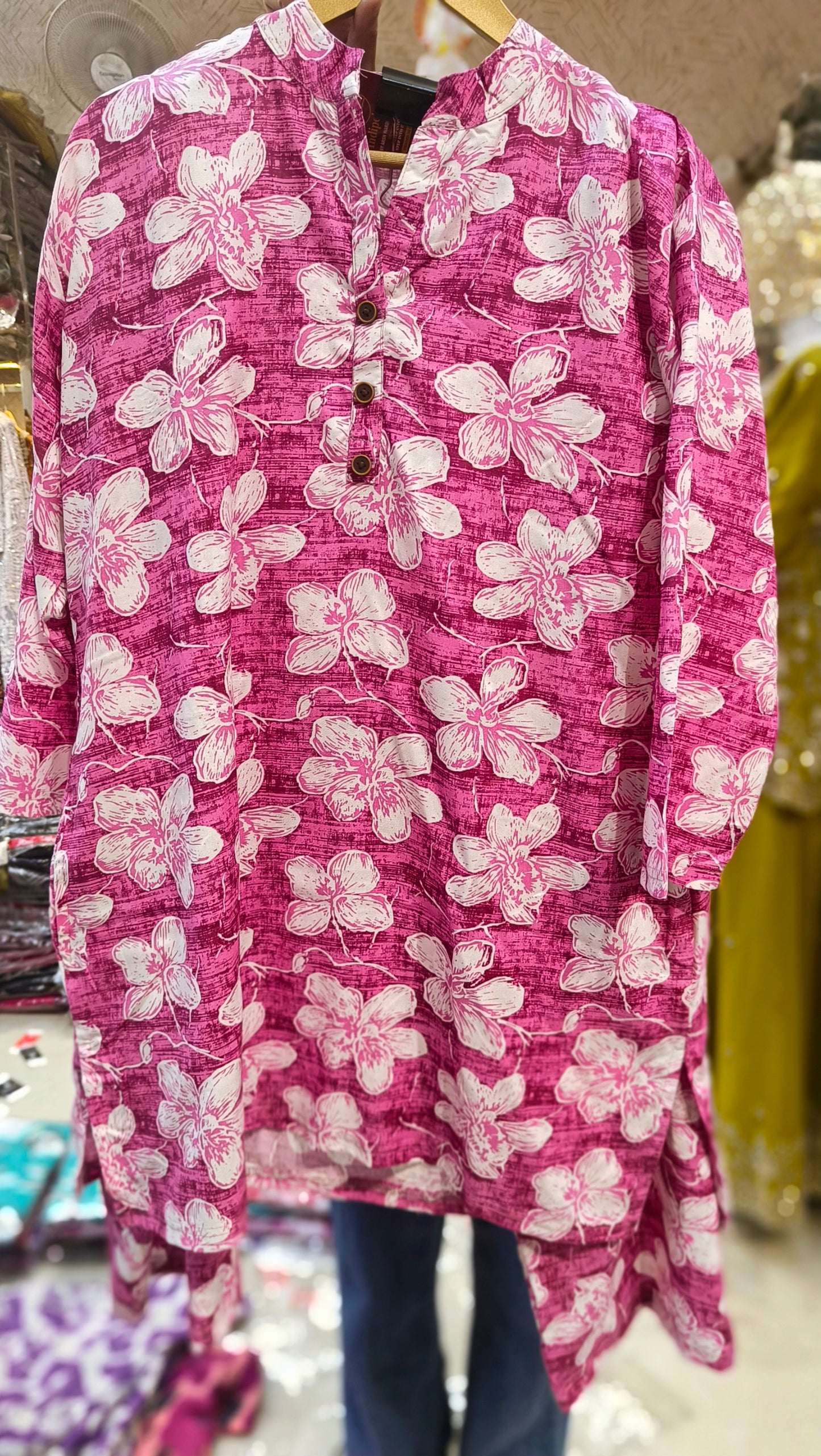 PLUS SIZE FLORAL DESIGN COTTON CORDSET