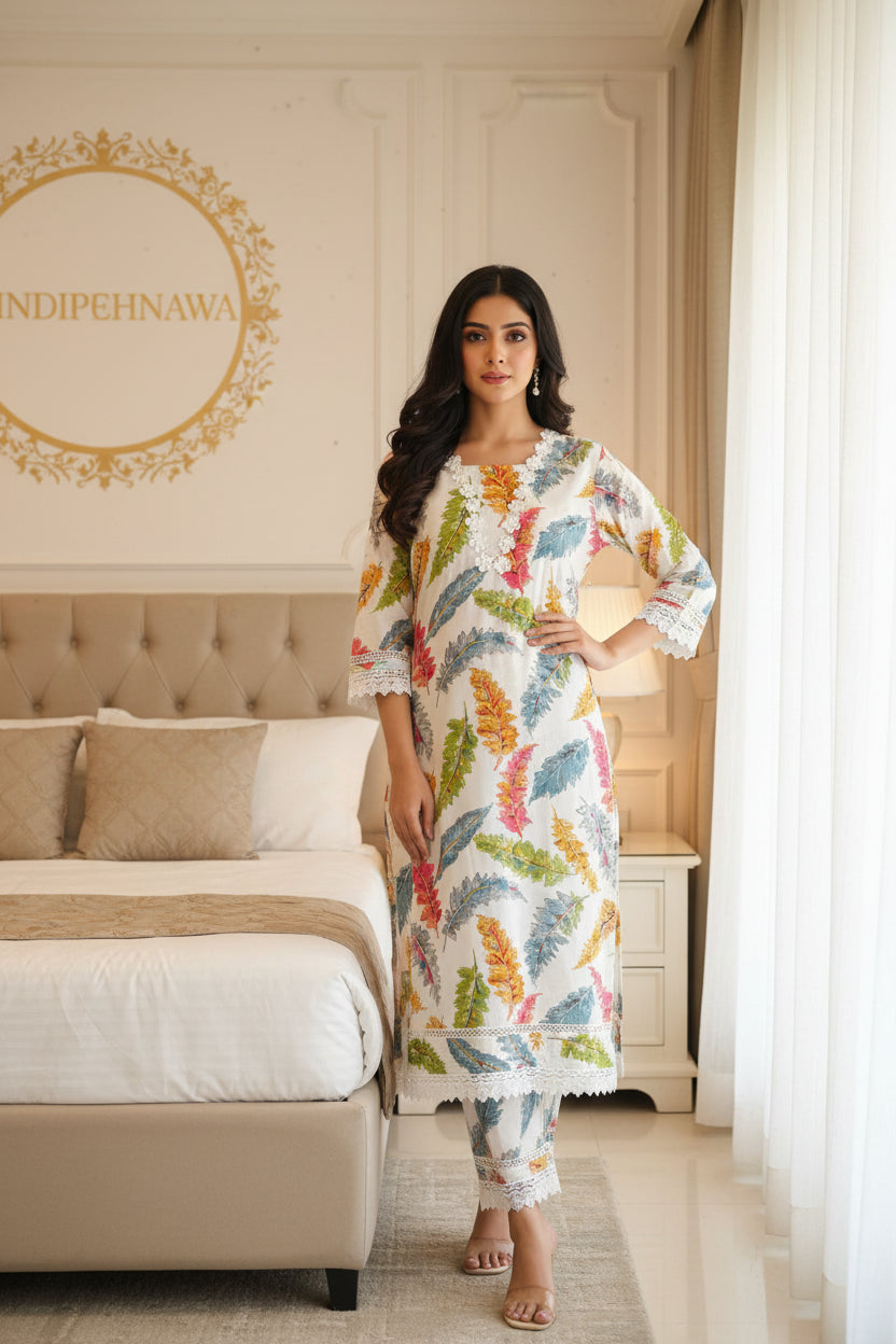 LEAF DESIGN DESIGNER PAKISTANI DESIGN SUIT