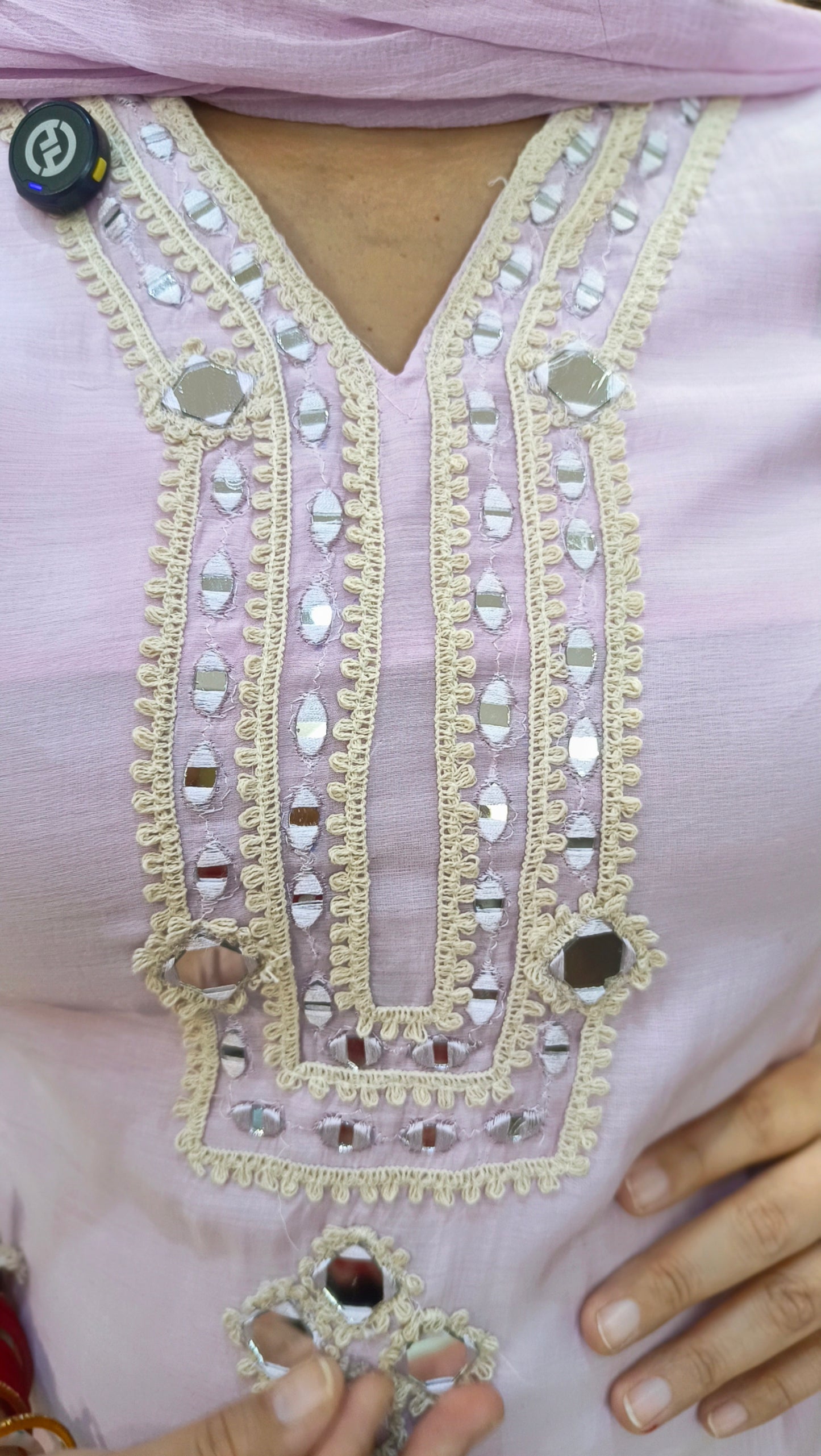 DESIGNER LAKHNAVI NECK 3PC SUIT
