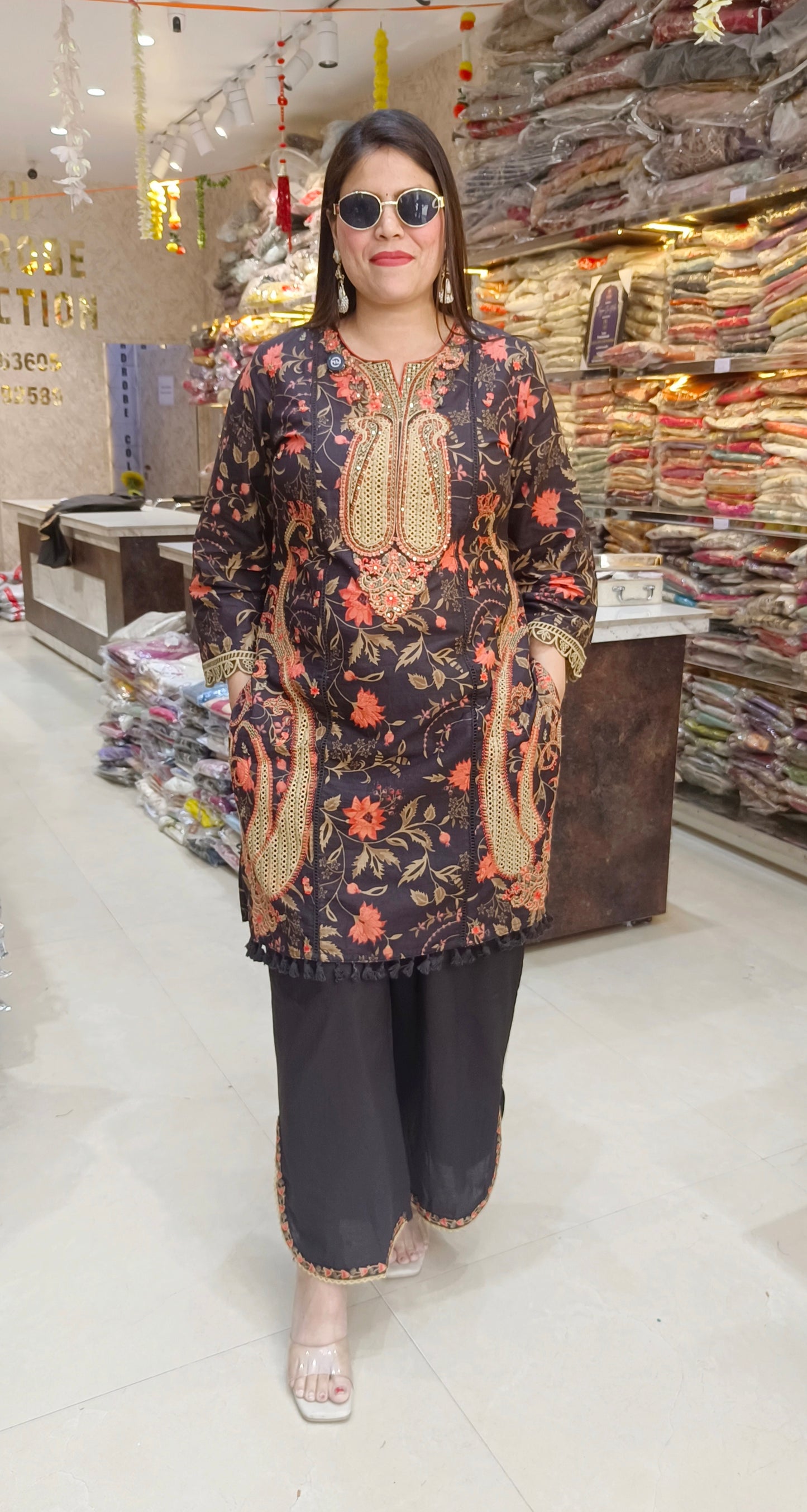 PURE COTTON PAKISTANI WORK WITH POTLI SUIT