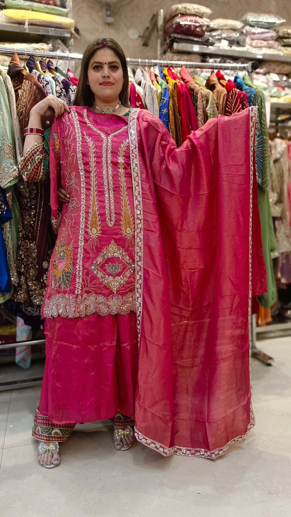 PREMIUM SILVER PEARL AND TILLA WORK JAFFA SUIT