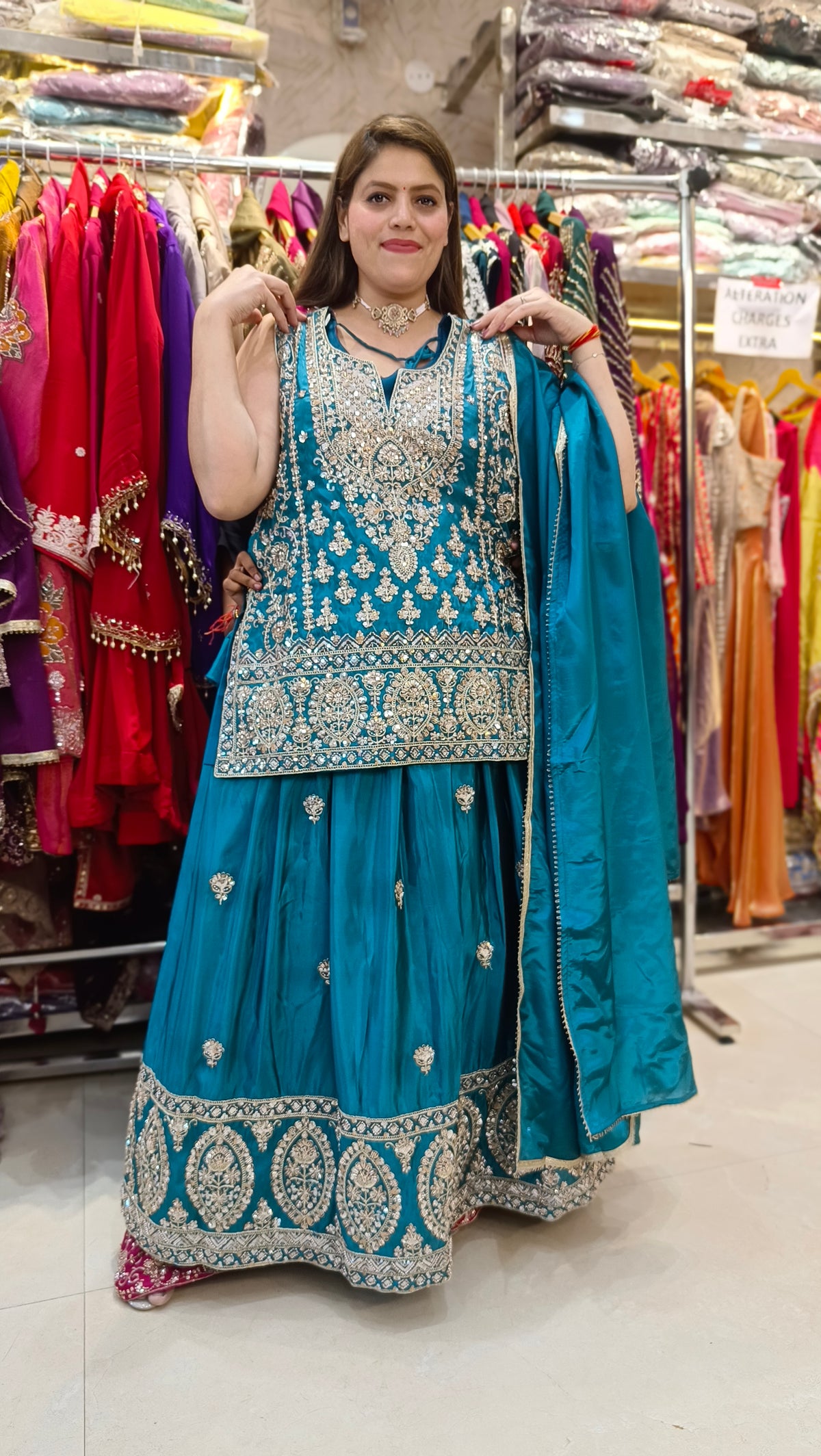 PREMIUM SILK PEARL WORK FUL FLAIR LEHENGA