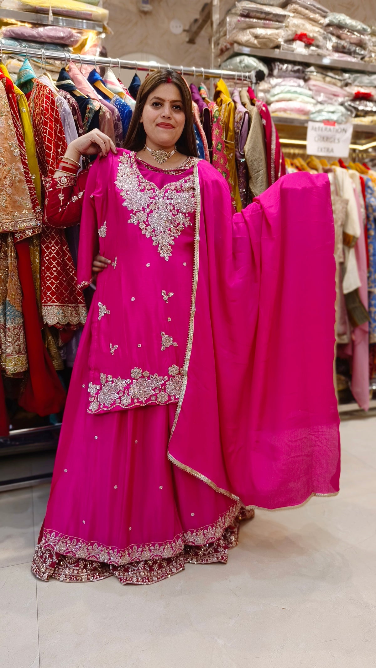 PARTY WEAR FULL PEARL WORK JAFFA SUIT
