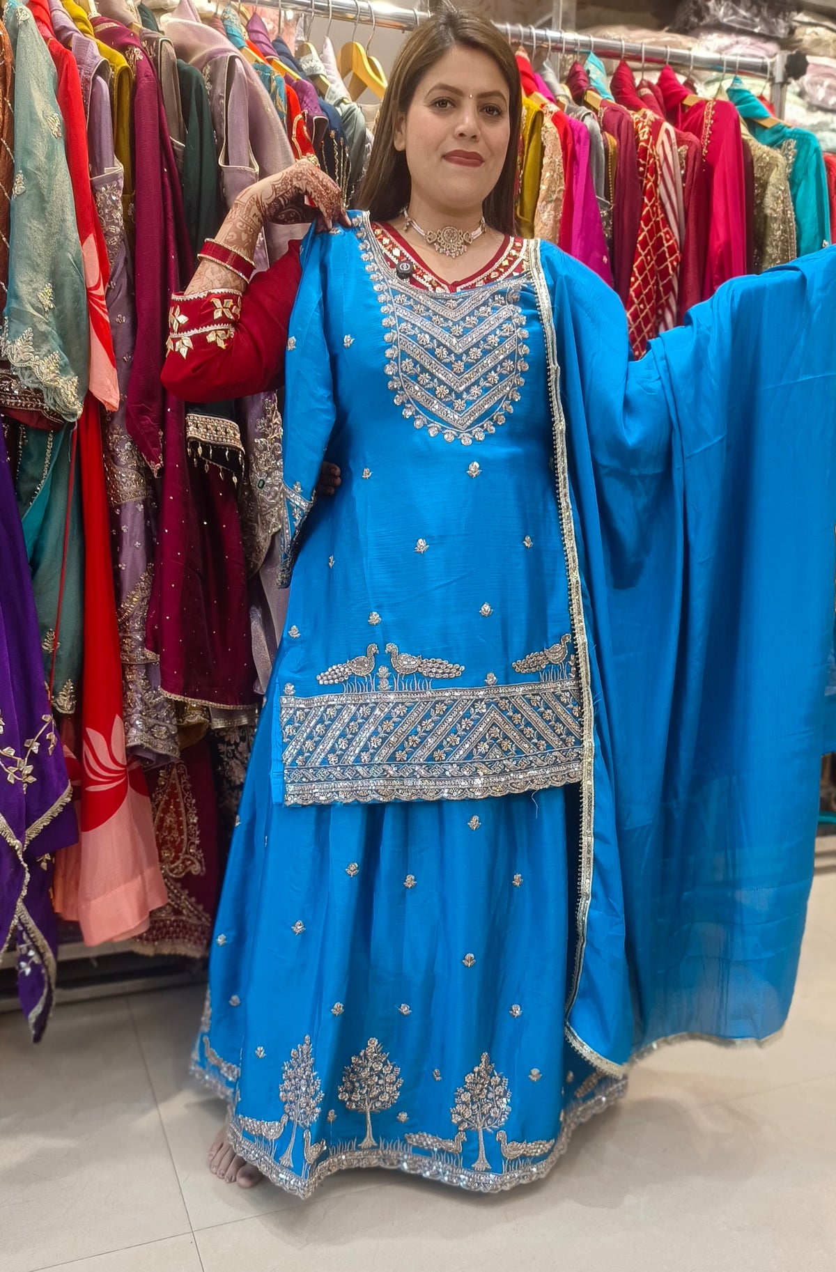 PEACOCK DESIGN FULL HANDWORK PREMIUM LEHENGA