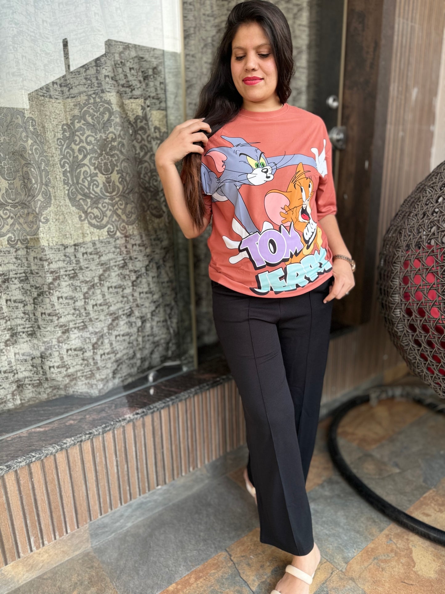 Baggie TShirt Tom & Jerry Print (T-004)