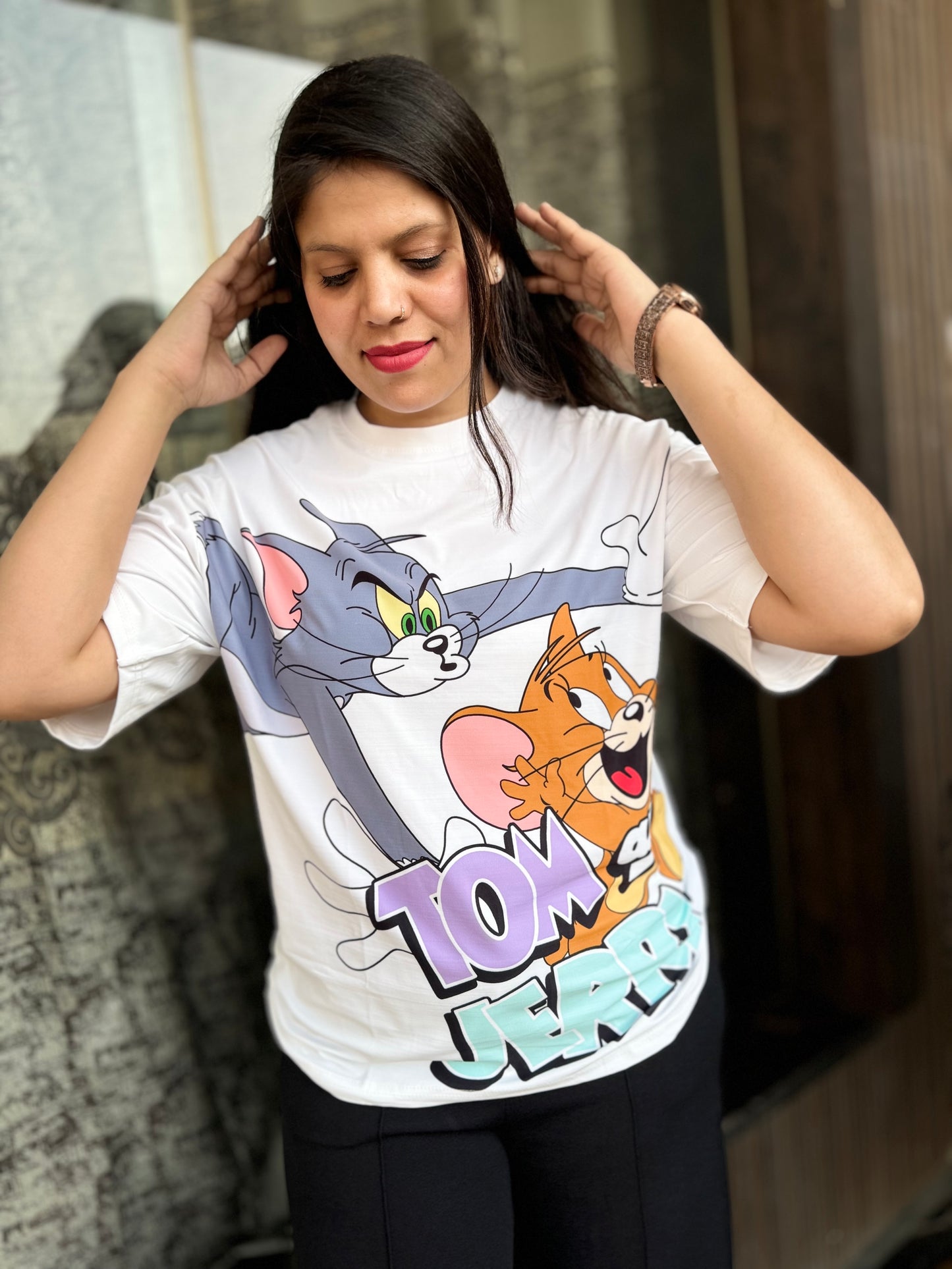 Baggie TShirt Tom & Jerry Print (T-004)