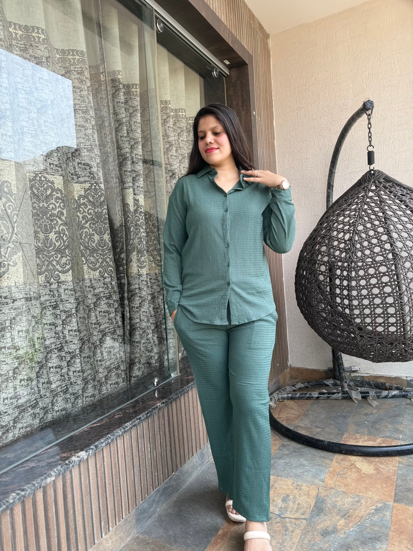 PLAIN CRUSHED COTTON CORD SET (CORD 007)