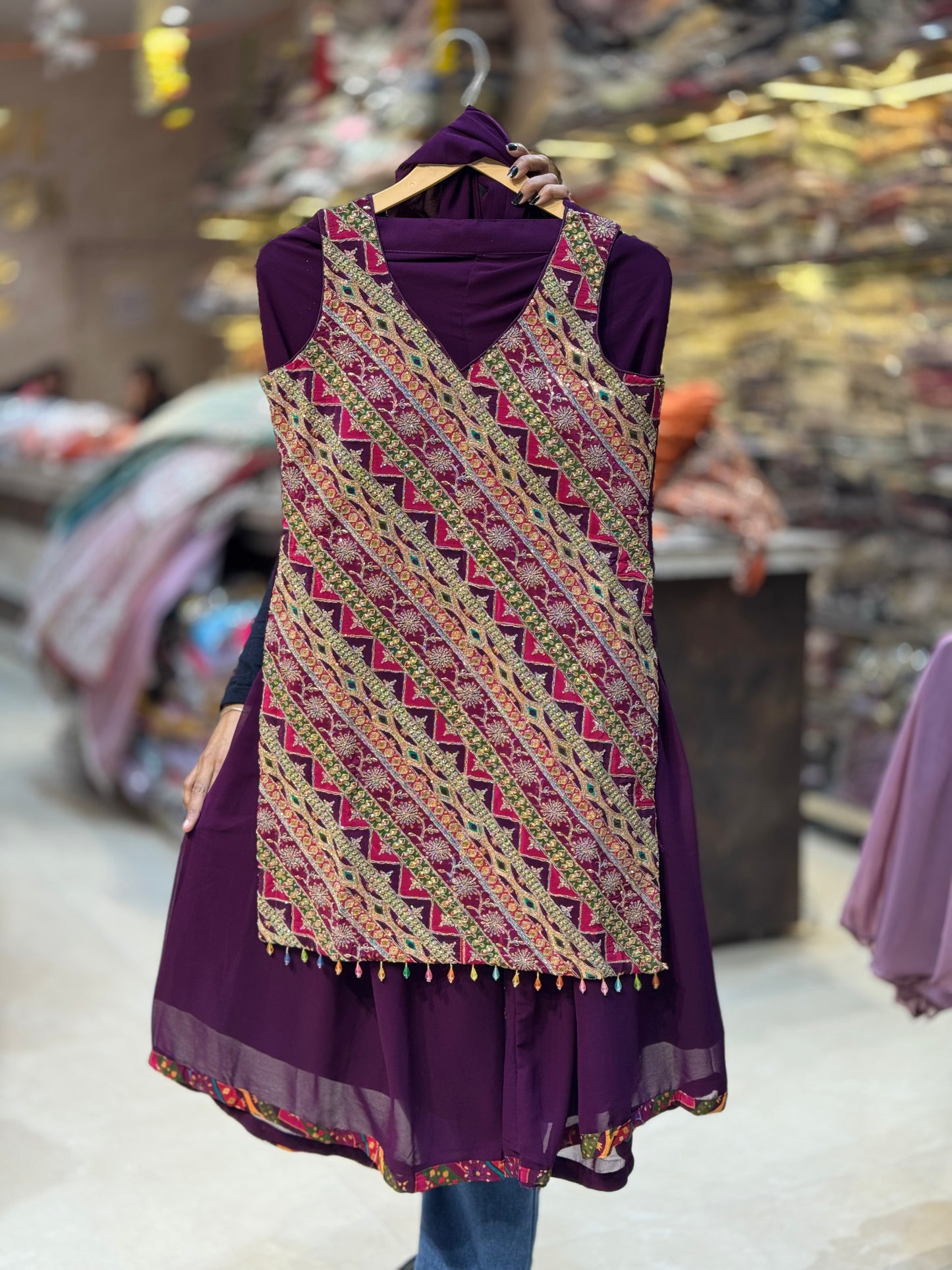 WINE FULL TILLA WORK JAFFA SUIT