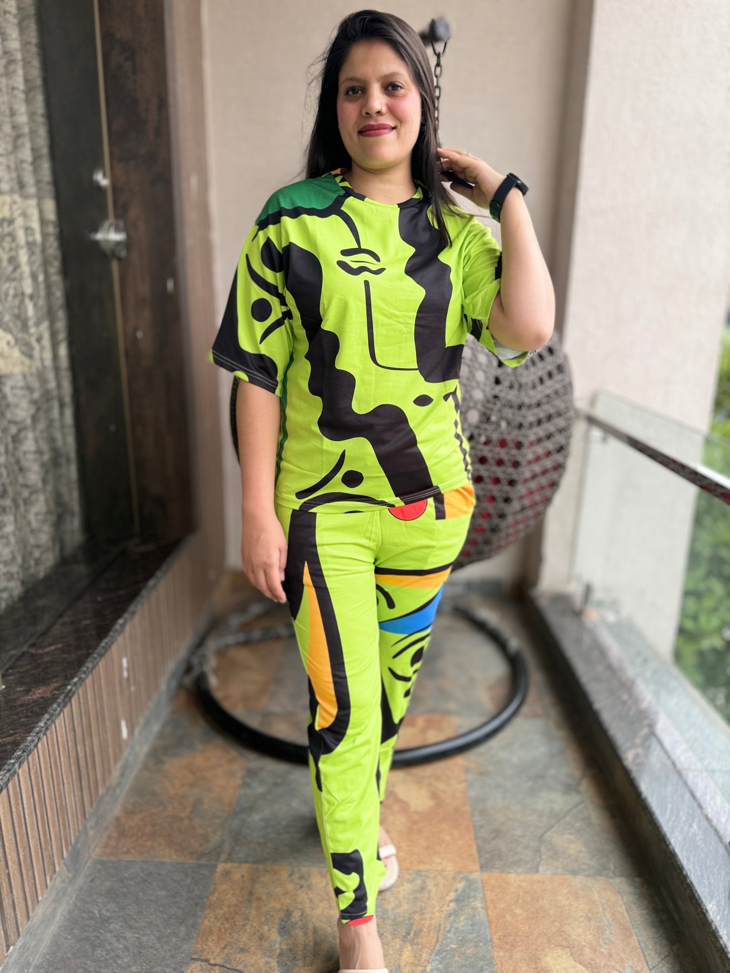 Eye Print Women Track Suit