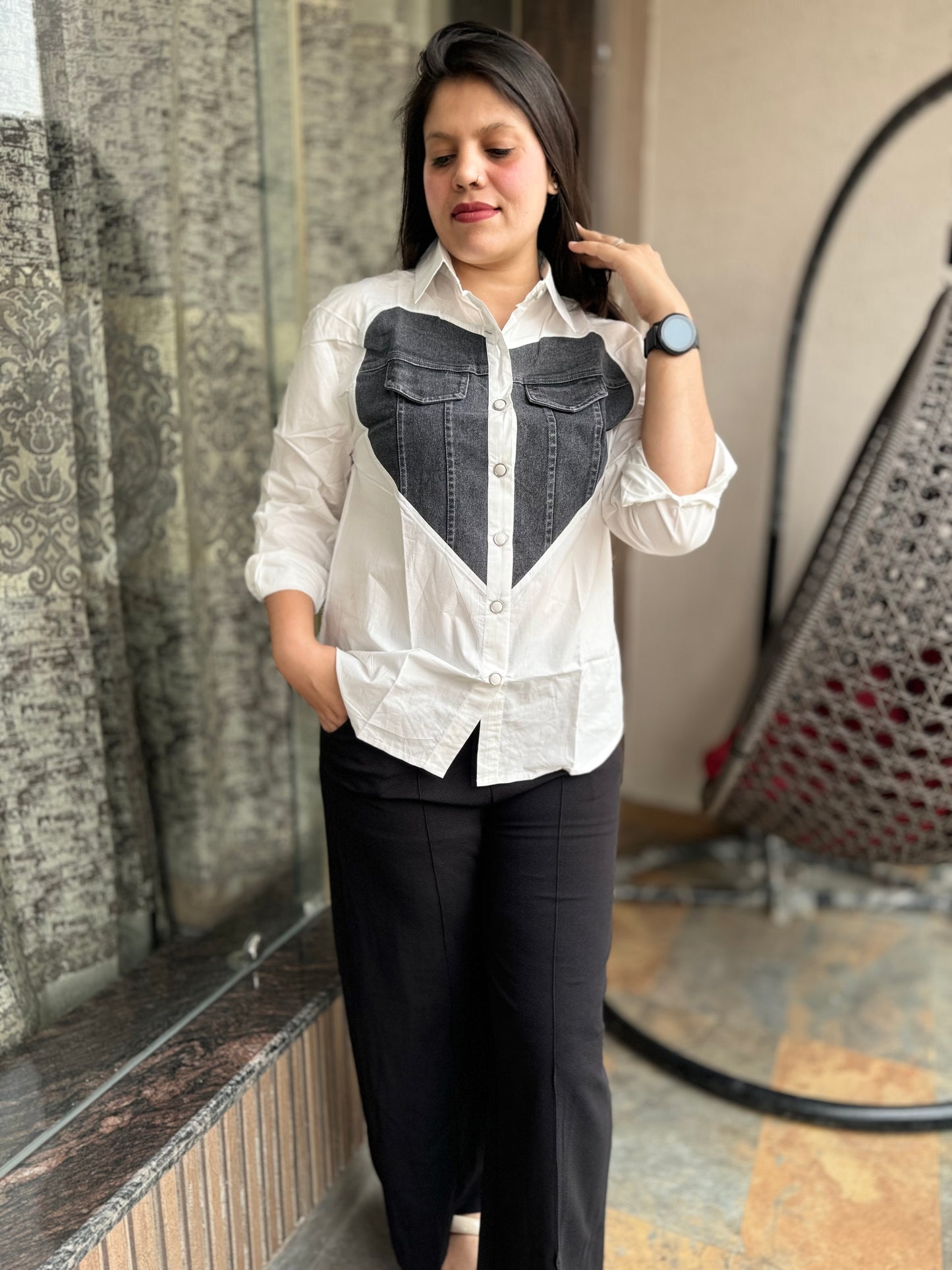 Denim Heart Shirt