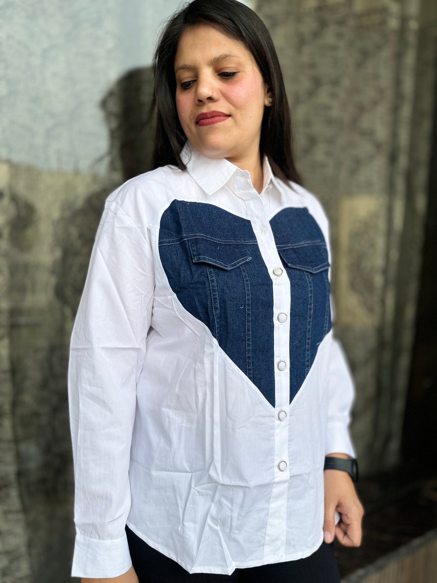 Denim Heart Shirt