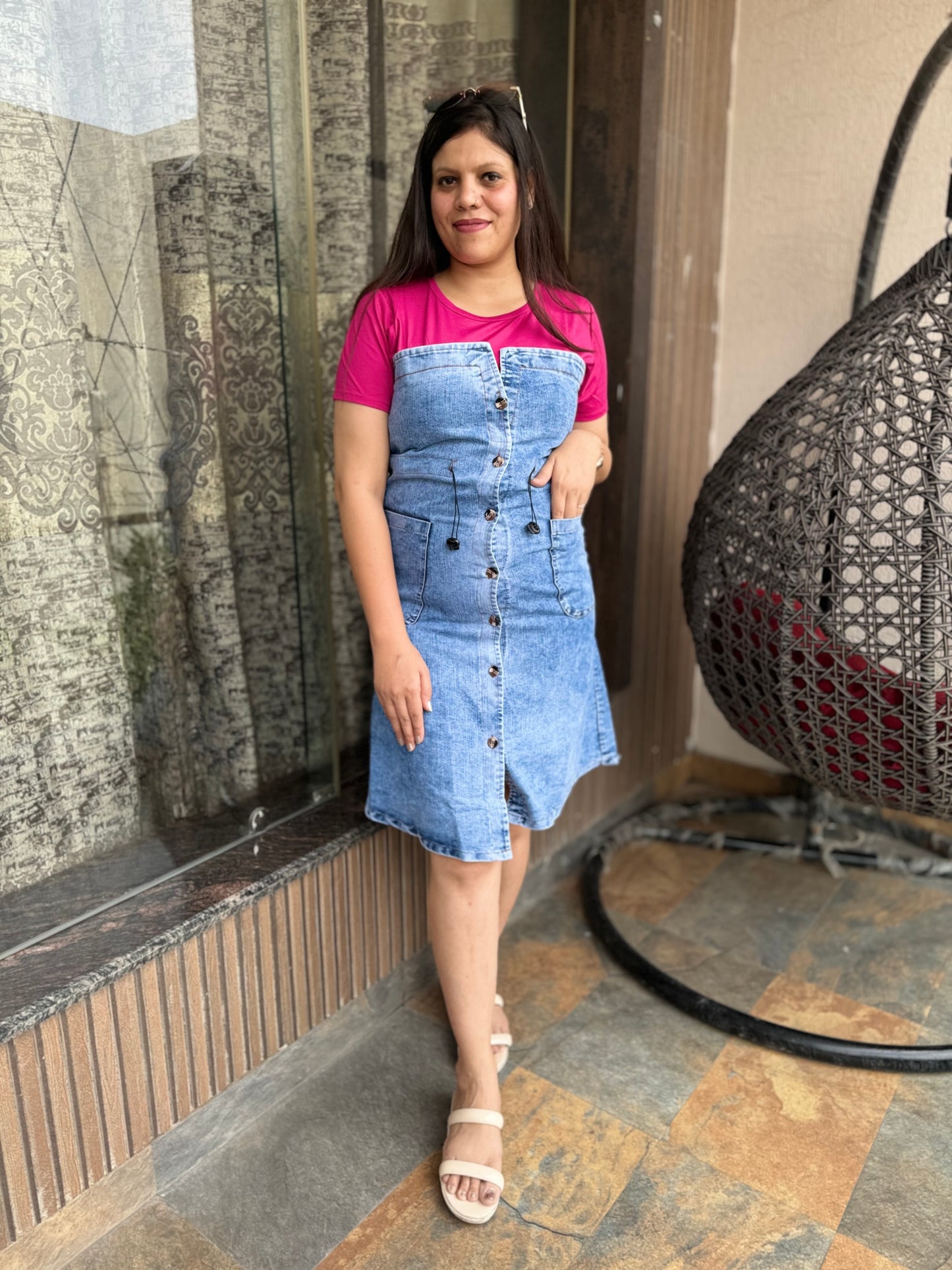 Women's Trendy Denim One Piece Dress