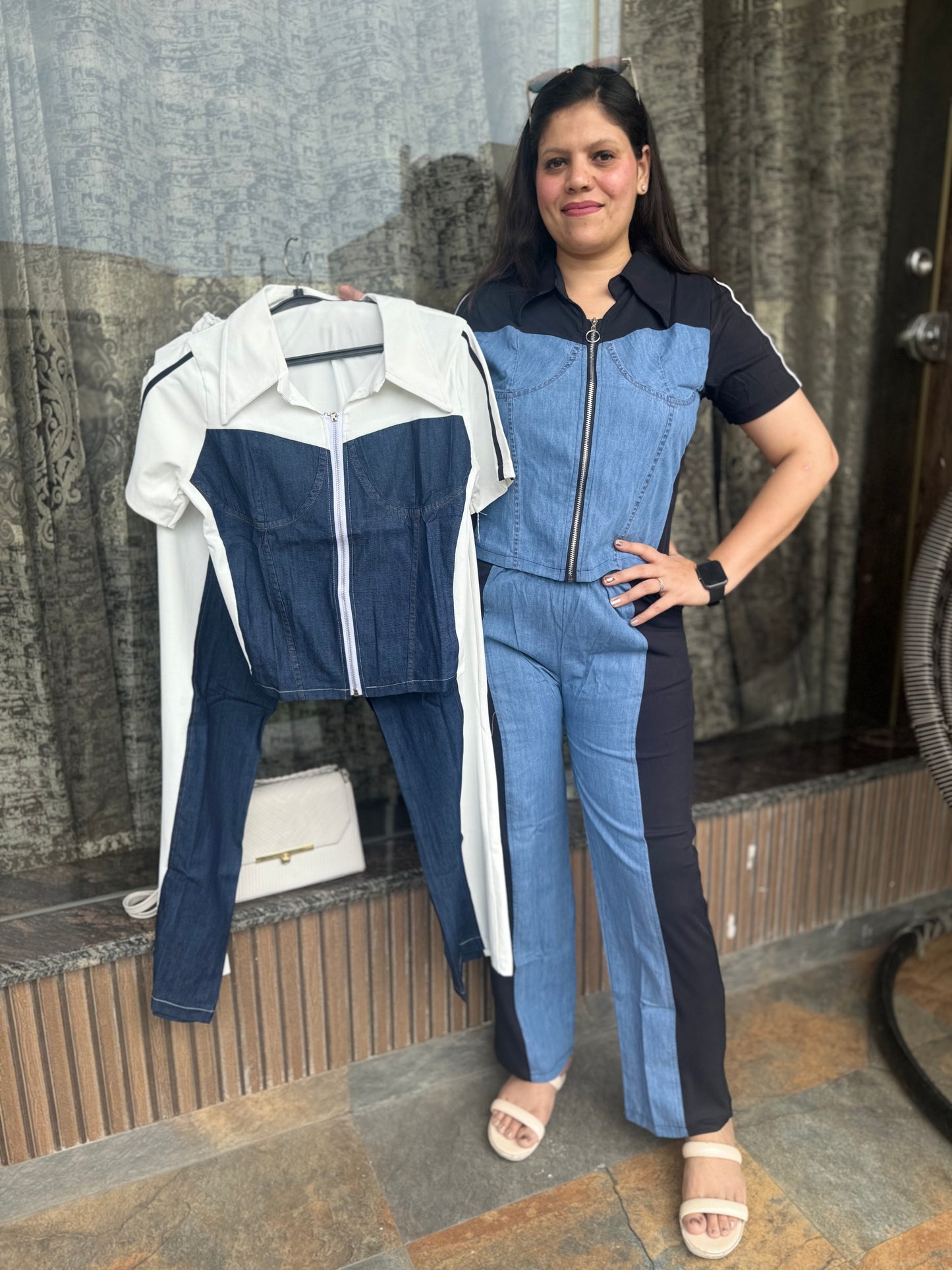 Women's Trendy Denim Co-Ord Set