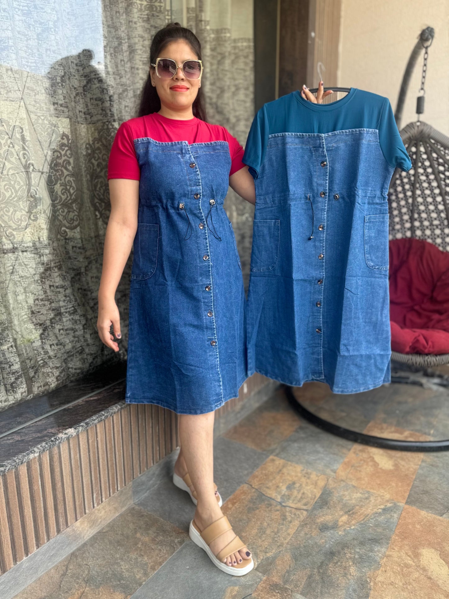 Fashionable Western Denim Dres