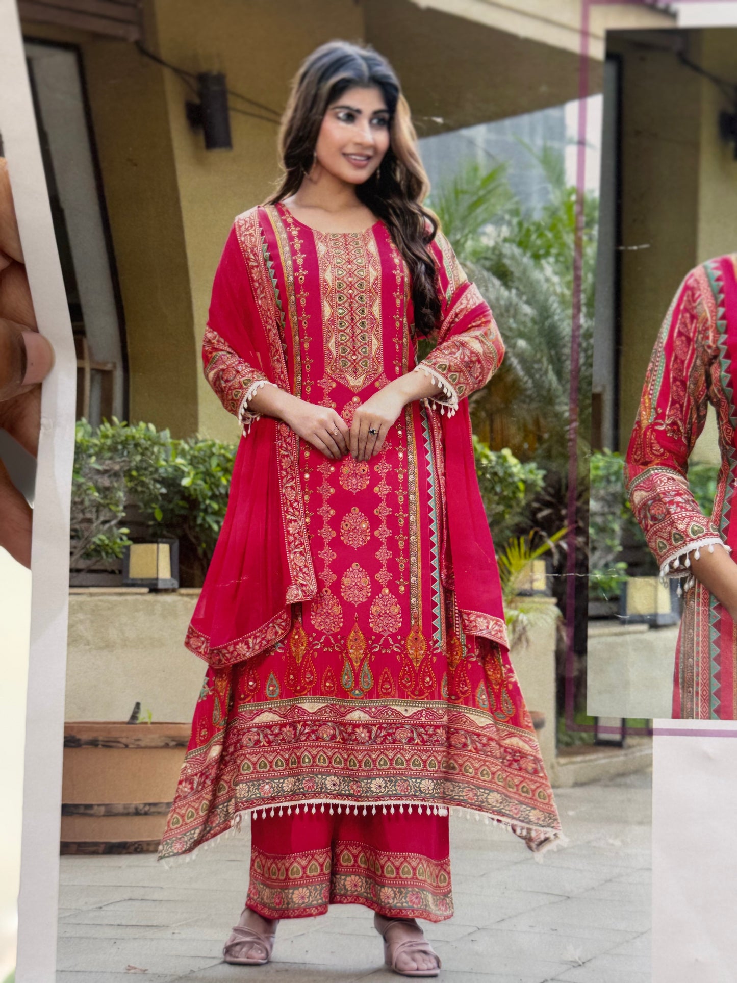 Designer A-Line Jawa Style 3-Piece Suit – Elegant Embroidered Set