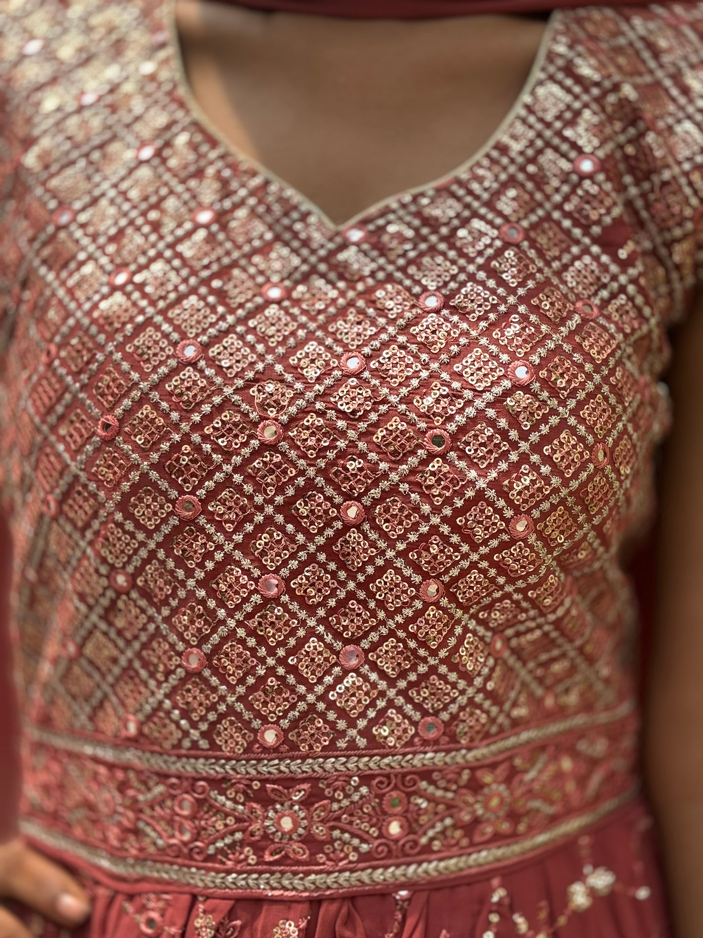 RUST PARTY WEAR DHOTI ARTICLE