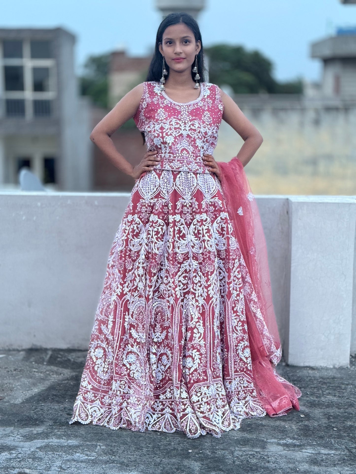 INDIPEHNAWA FULL MIRROR WORK LEHNGA