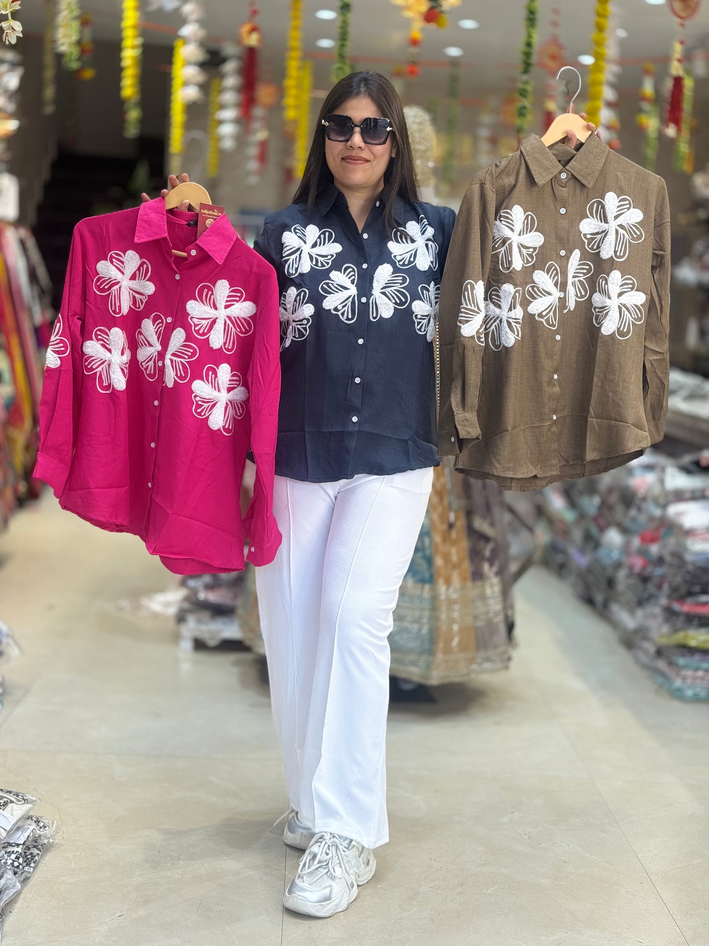 THREAD WORK FANCY SHIRTS