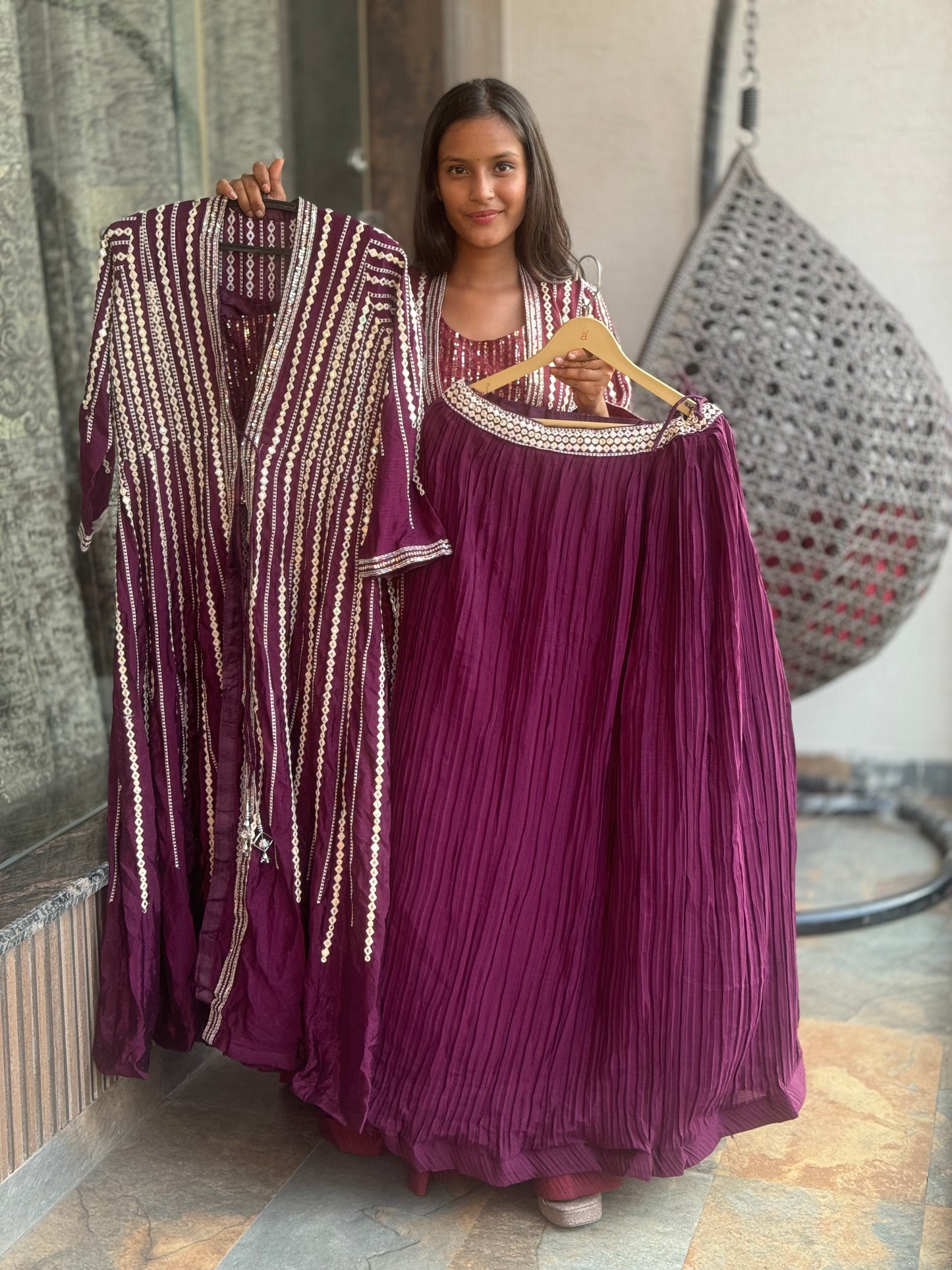INDO WESTREN 3 PIECE SHRUG LEHNGA
