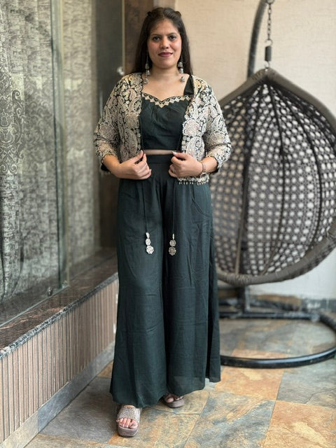 DESIGNER PREMIUM SILK FRONT/BACK EMBROIDERED PIECE SUIT (003)