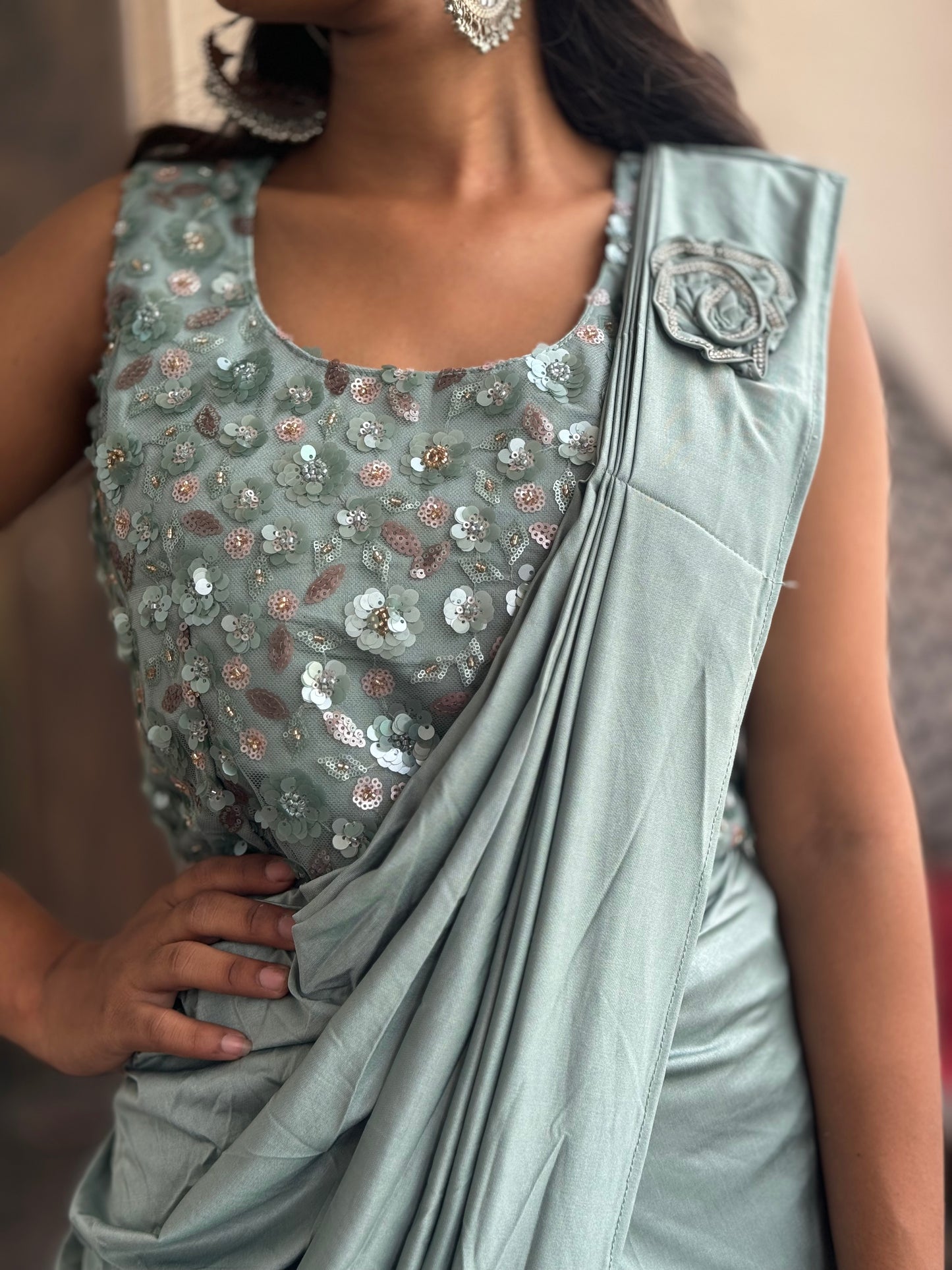 INDIPEHNAWA HEAVY DESINER DRAPE SAREE (SR-005)