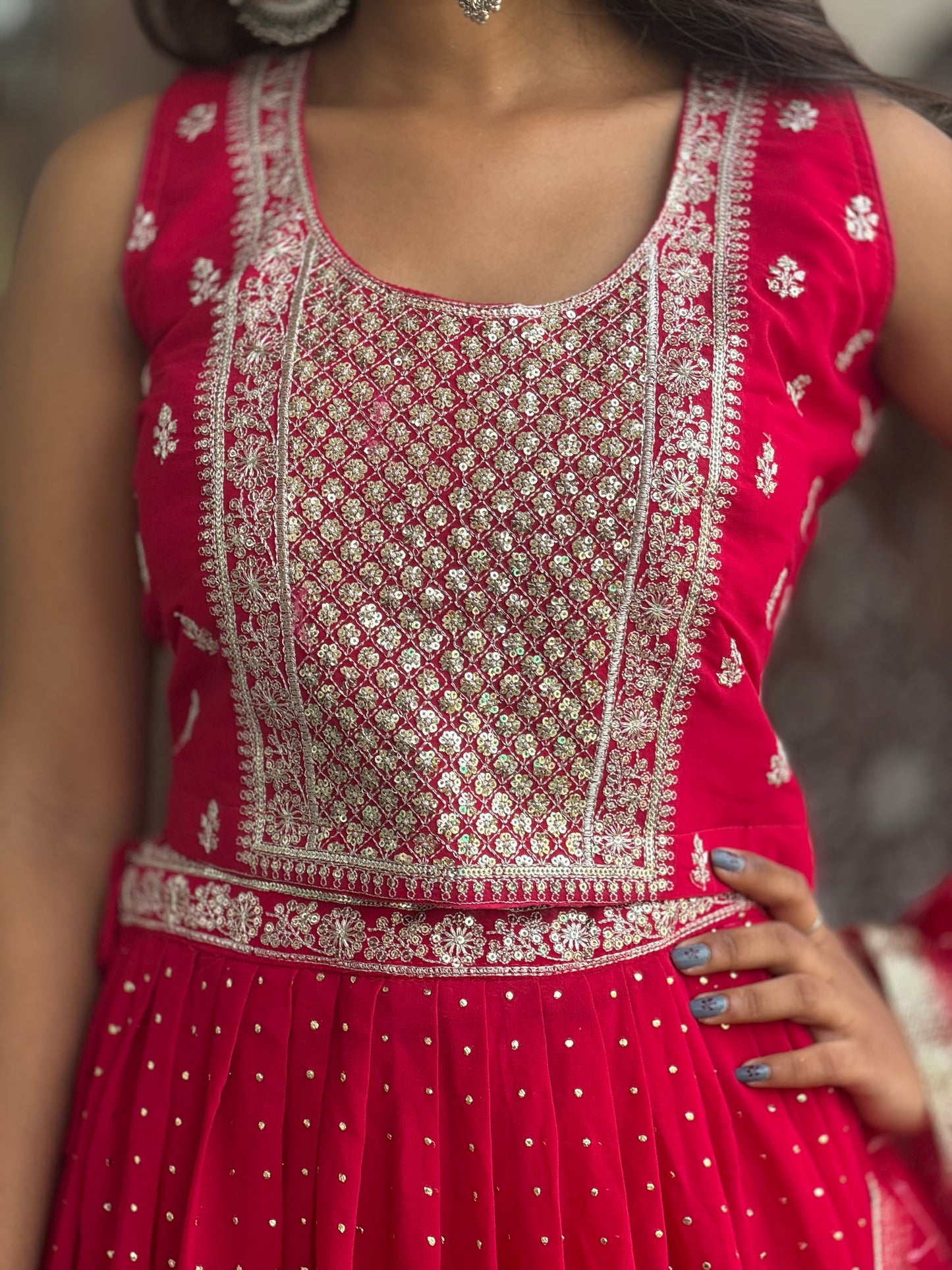 GRACEFUL PARTY WEAR GEORGETTE LEHNGA