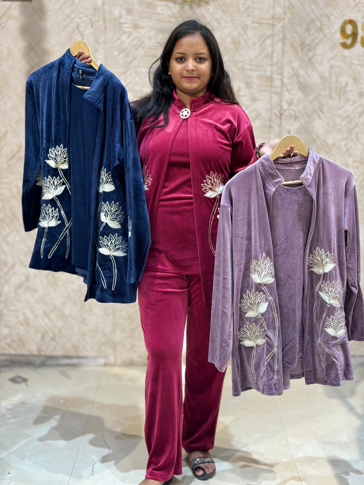 INDIPEHNAWA VIRAL COTRIZE VELVET CORD-SET