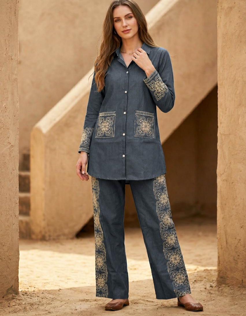 GREY DENIM CORDET