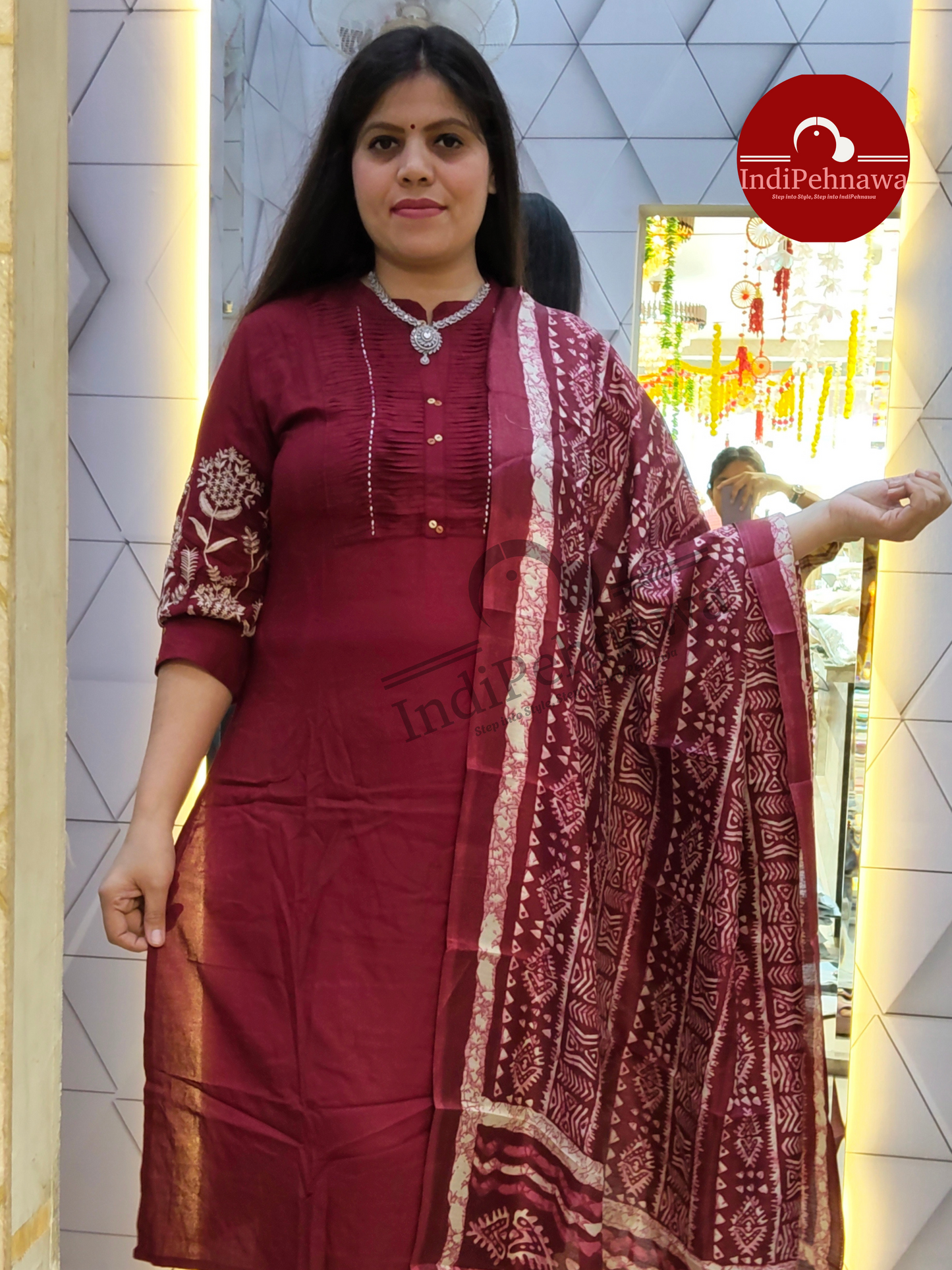 BLACK BEAUTY SUIT WITH PATHANI SALWAR AND DESIGNER FULL LENTH DUPATTA