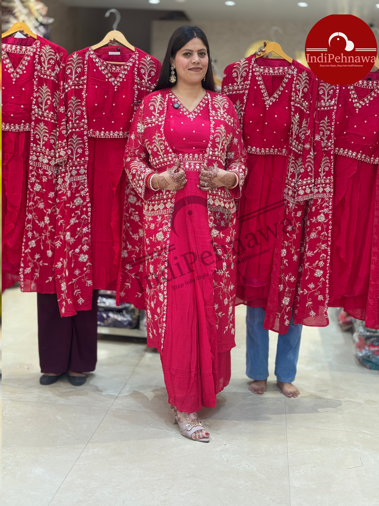 DESIGNER SKIRT DHOTI WITH SHRUG HAND WORK ARTICLE