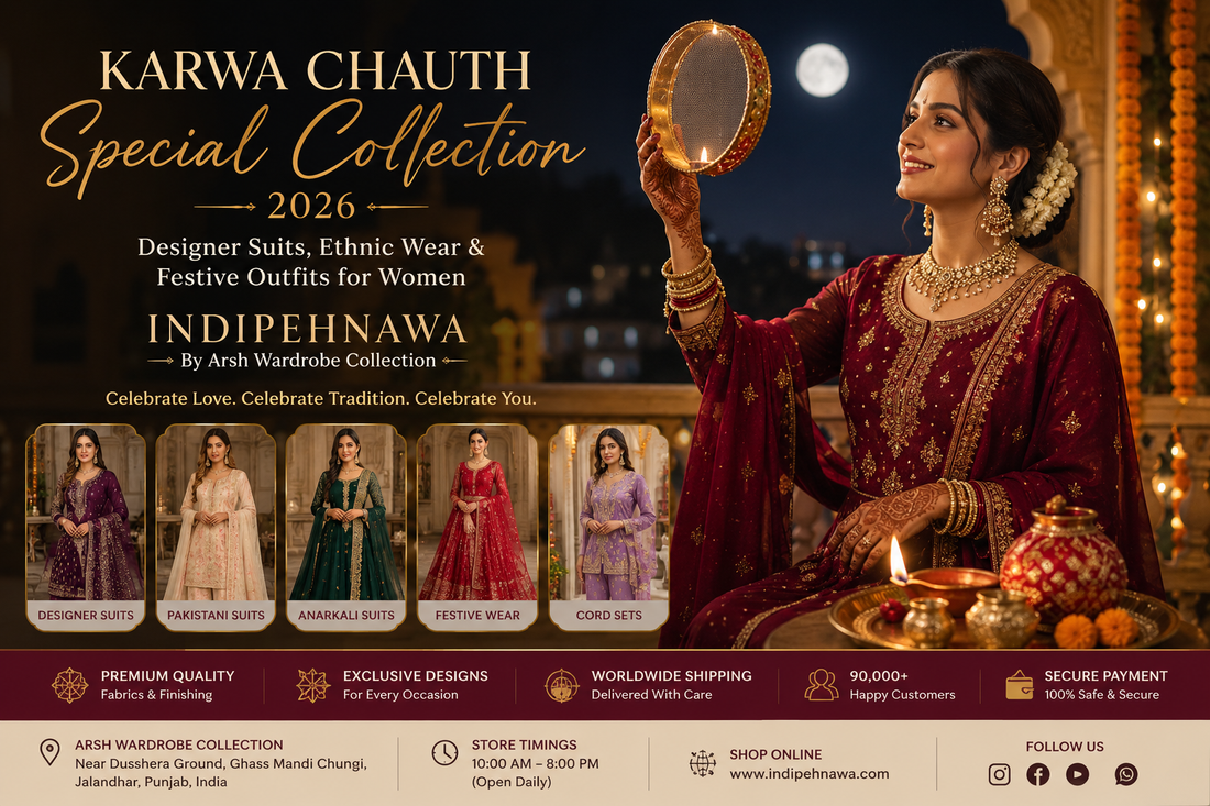 Karwa Chauth Special Collection 2026 | Designer Suits, Ethnic Wear & Festive Outfits for Women – IndiPehnawa By Arsh Wardrobe Collection