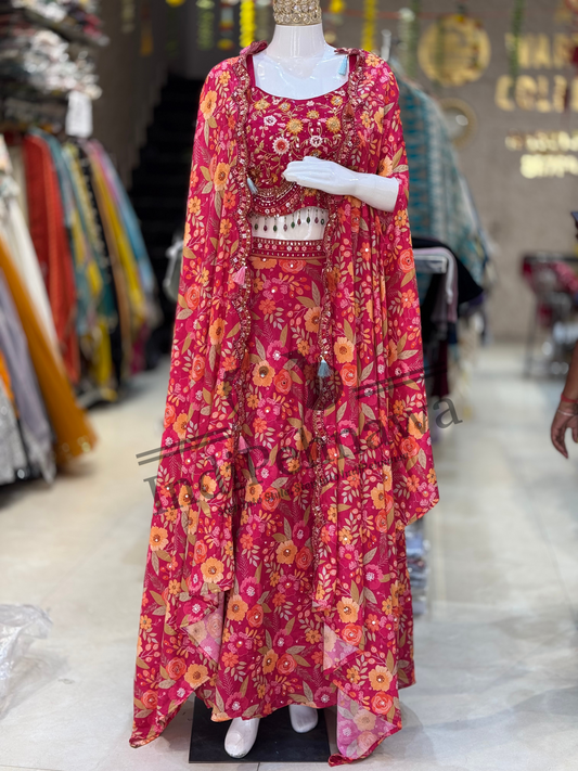 Indipehnawa Vibrant 3-Piece Outfit – Traditional Mirror & Thread Detailing