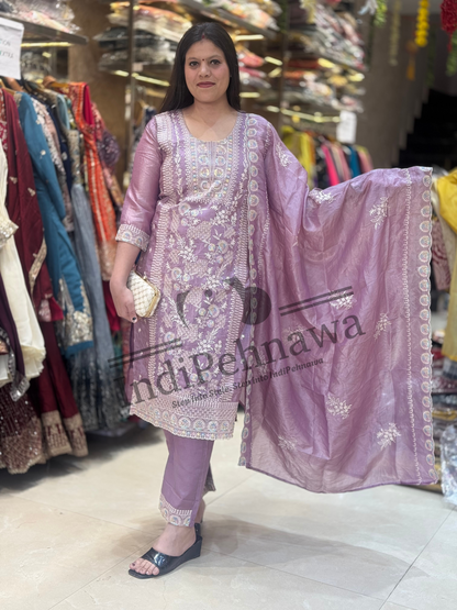 Designer Multi-Thread Embroidered Suits for Parties | Arsh Wardrobe Collection