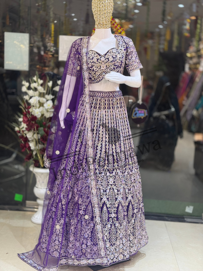 Designer Full Sequence Embroidered Lehenga for Weddings