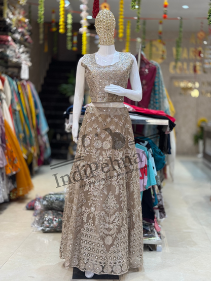 Designer Golden Lehenga for Weddings – Jalandhar, Punjab Exclusive Collection