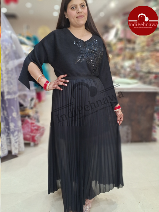 KOREAN SKIRT TOP WITH BELT