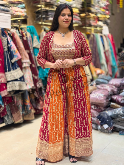 Dual-Tone Delight: Stylish 3-Piece Shrug Ensembles