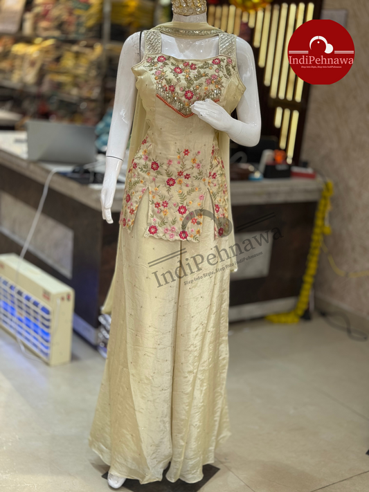Designer Short Kurti with Jafa Partywear Suit