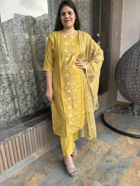 Modal Silk Floral Suit (Style No 1118)