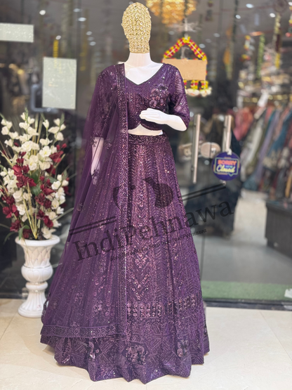 Dazzling Sequin Work Heavy Lehengas – Glamorous & Grand | Indipehnawa