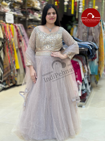 Heavy Party Wear Net Lehenga with Sippy Work – Elegant & Designer Collection