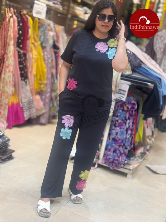 3D Bloom Co-ord Set – Luxe Western Statement Wear