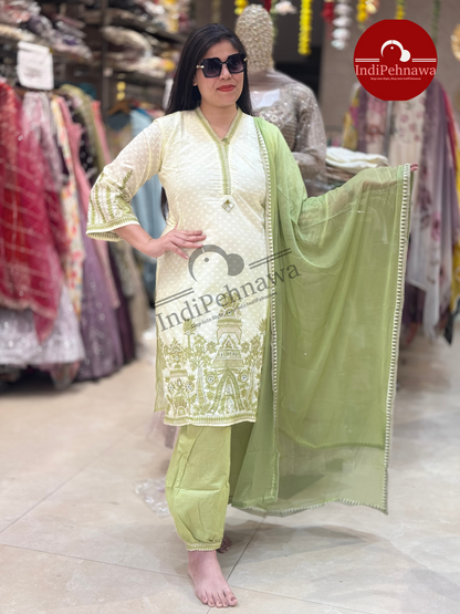 Stylish Indian Suits with Hand Thread Embroidery