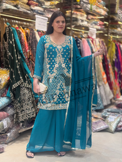 Elegant Heavy Cut Dana Work Party Wear Suit for Wedding Occasions | Indipehnawa